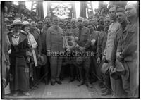 General Venustiano Carranza, Colonel A.P. Blocksom, et.al., meeting on International Bridge, November 30, 1915