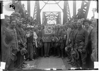 General Venustiano Carranza, Colonel A.P. Blocksom, et.al., meeting on International Bridge, November 30, 1915