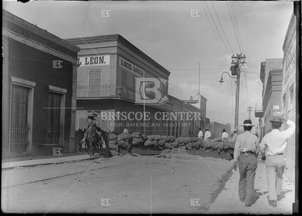 Soldiers and barricades