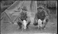 Fort Brown, Sixth U.S. Field Artillery, Battery D, soldiers with goats