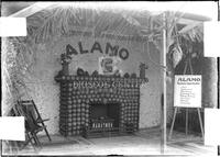 Agricultural fair booth, grapefruit stacked to look like a fireplace