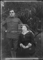 Woman with man in uniform