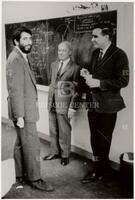 Photograph of Peter Hinman, Alfred Tarski, and Roger C. Lyndon
