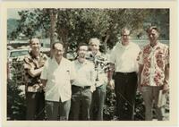 Photograph of [?] Nader, Leo Moser, Marshall Fraser, Leon Cohen, [Dosher?], and Allen Shields
