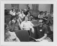 Photograph of James Hagler, Daniel Lewis, Bill Johnson and Jerry Uhl, June 1973