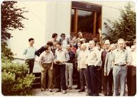 Photograph of a group attending Oberwolfach seminar, August 1980