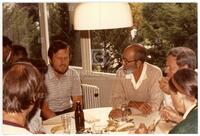 Photograph of Paul Halmos and Virginia Halmos during an Oberwolfach math seminar, August 1983