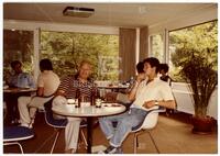 Photograph of Gunter Eric Lumer during an Oberwolfach seminar, August 1983