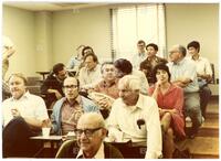 Photograph of the audience during a Wabash math seminar, September 1984