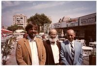 Photograph of J. William Helton, Paul Halmos and Israel Gohberg, May 1985