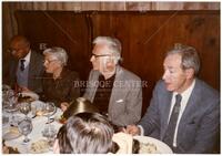 Photograph of David Blackwell, Elsie Doob, Joseph Doob and Colin Blyth, March 1990