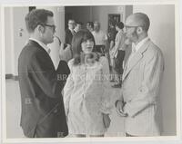 Photograph of (L to R) Bobby Sanders, Charlene (?), and Paul Halmos