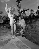 [Man and woman at pool], no. 13641; Shamrock Hotel