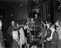Actors leaving for Hollywood, no. 3960; Metro Theater