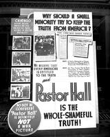 Billboards, front and lobby display for Pastor Hall, no. 5063; Metro Theater