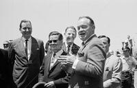 Bob Hope at ground-breaking in Sharpstown; Celebrities