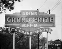 Grand Prize Beer sign, no. 5596; Beer and bars