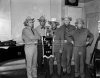 Tom Mix and W. A. Lee at KTRH; celebrities