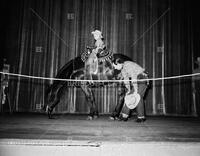 Bill Elliot with boy on horse at Interstate Theater, no. 11504-7; Celebrities
