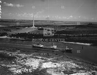 Aerial of San Jacinto Monument and [Houston] Ship Channel, no. 27336; Monuments and memorials-San Jacinto Centennial and founders' cemetery