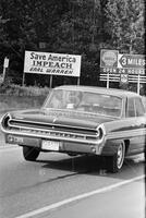 Earl Warren sign on Highway 301, 1965
