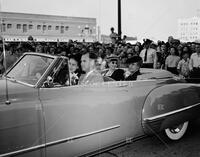 Harry S. Truman, "President of United States", speaks in Ft. Worth