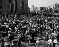 Harry S. Truman, "President of United States", speaks in Ft. Worth