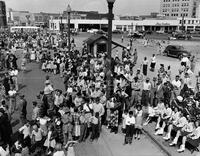 Harry S. Truman, "President of United States", speaks in Ft. Worth