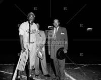 Jackie Robinson All-Star exhibition game (Nov. 11, 1949), and Jackie Robinson game w/ Brooklyn Dodgers