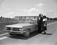 C. B. Spence by car at Rev. Milford Kelly's Church, Mt. Rose Baptist