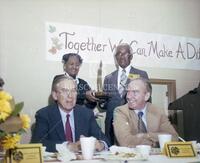 Jim Wright and Lloyd Bentsen at Southside Multipurpose Center on Rosedale and New York