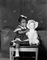 Alma Johnson, girl and doll