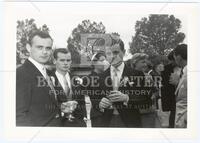 Dominick Dunne with two of his brothers at his wedding