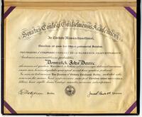 Dominick Dunne’s diploma from Williams College