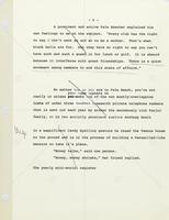 Draft page from an article by Dominick Dunne on Palm Beach, Florida society