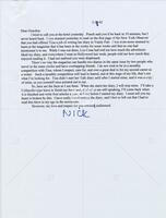 Letter from Dominick Dunne to Graydon Carter