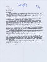 Letter from Dominick Dunne to Graydon Carter