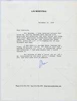 Letter from A.M. Rosenthal to Dominick Dunne