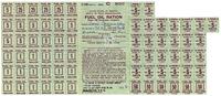 Fuel Oil Ration Class 5B Consumer Coupons: Miscellaneous, 1943-46