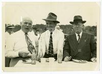 [Texas Railroad Commissioners Olin Culberson, William J. Murray, Jr., and Ernest O. Thompson at barbecue]