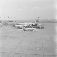 American Airlines refueling at Detroit, July 1970, with Mobil Fuel Truck