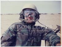 Timothy McVeigh Dressed in Military Gear with Goggles and Helmet
