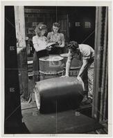 Madge Hinman and Betty Keegan Reviewing Tallies