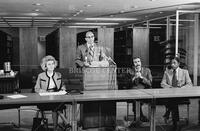 Civil Rights symposium press conference, 1972