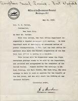 Letter from A. S. Burleson to T. H. Patton