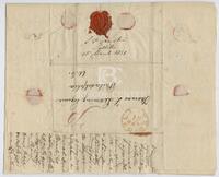 Address and wax seal for letter from Stephen F. Austin to Thomas F. Learning