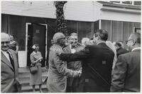 Guests outside home of Sam Rayburn