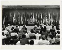 Athelstan Spilhaus addressing a crowd