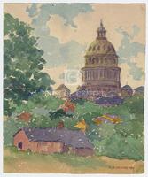 Watercolor of state capitol