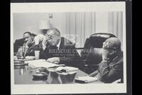 Dr. Martin Luther King meets with President Johnson